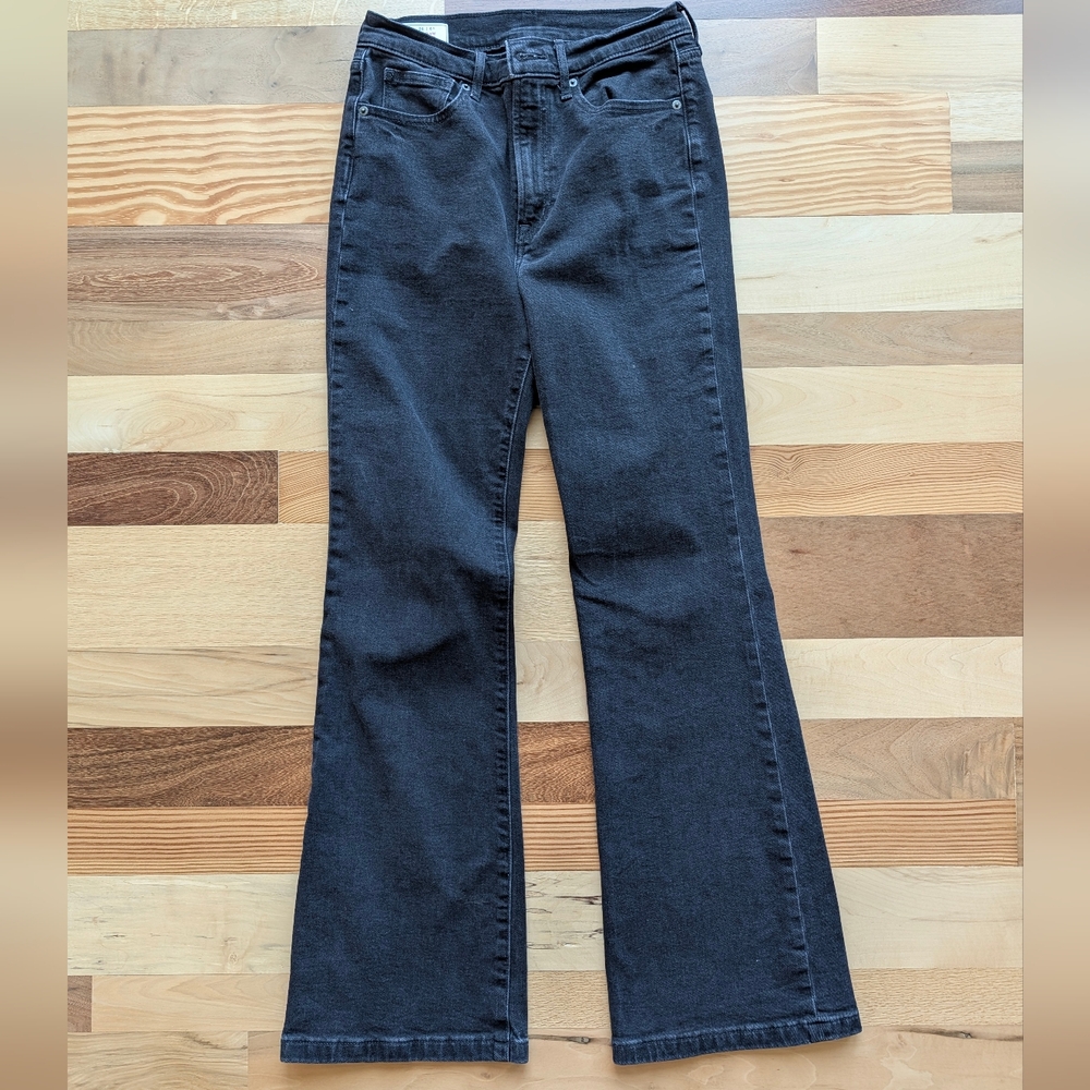 Women's Black GAP High Rise 70s Flare Jeans